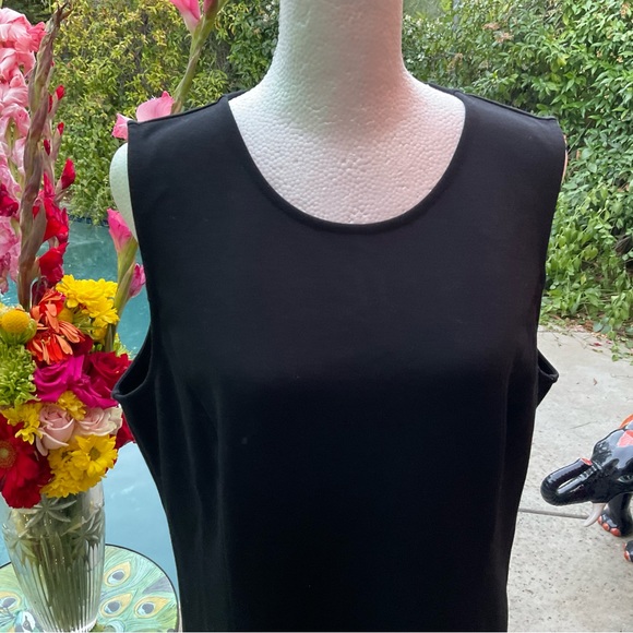 Michael Kors NWT $140 Macy’s Sz XL black faux leather hem Dress ⭐️ - Picture 2 of 6